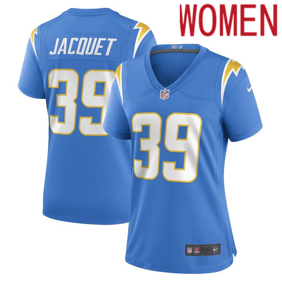 Women Los Angeles Chargers #39 Michael Jacquet Nike Powder Blue Game Player NFL Jersey